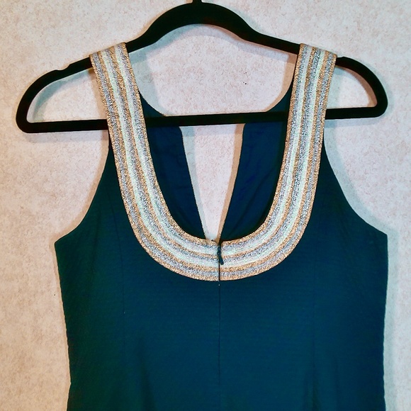 NWT Lilly Pulitzer True Navy Valli Shift V-Neck Dress 100% Cotton Size 6 - Picture 9 of 16